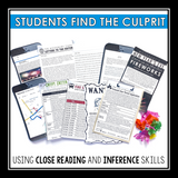 New Year's Close Reading Mystery Inference Activity - Who Set Off the Fireworks?
