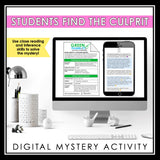 Close Reading Digital Mystery Inference Activity - Who Stole the Flowers?