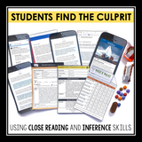 Halloween Close Reading Mystery Inference Activity - Who Stole the Candy?