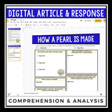DIGITAL NONFICTION ARTICLE & ACTIVITIES INFORMATIONAL TEXT: HOW A PEARL IS MADE