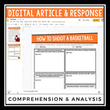 DIGITAL NONFICTION ARTICLE & ACTIVITIES INFORMATIONAL TEXT: BASKETBALL