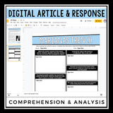 DIGITAL NONFICTION ARTICLE AND ACTIVITIES INFORMATIONAL TEXT: MARIANAS TRENCH