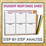 The Outsiders Nothing Gold Can Stay by Robert Frost Poetry Analysis Activity