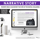 Parts of Speech Escape Room Digital Grammar Activity, Google Slides, and Quiz