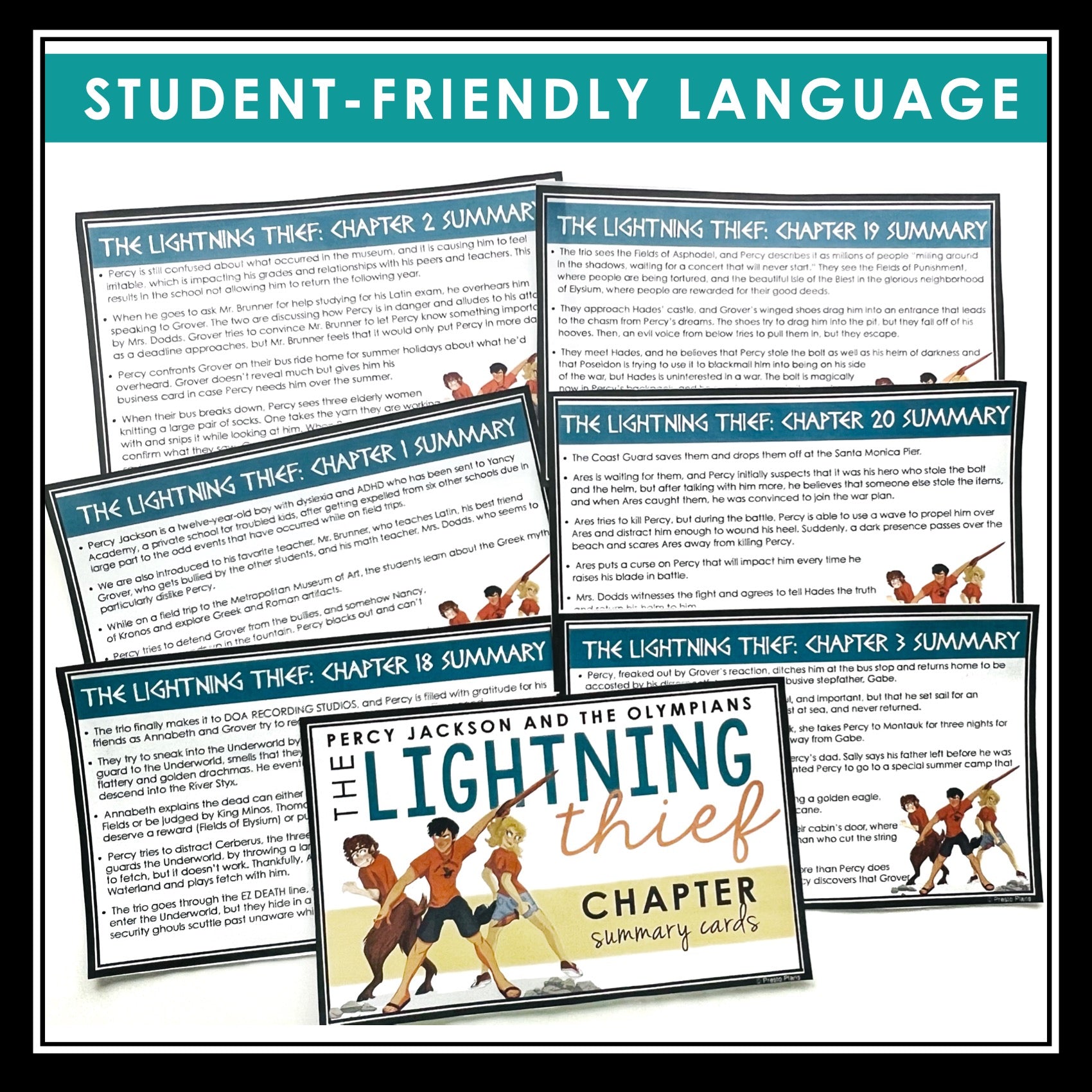 Chapter Jackson Percy Jackson and the Olympians Chapter 3 Workbook - Educational Images ...
