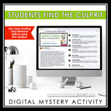 Close Reading Digital Mystery Inference Activity - Who Stole the Pizzas?