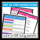 Poetry Annotation - How to Annotate a Poem Guide Instructions & Assignment