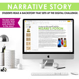 Setting of a Story Slides & Story Element Digital Escape Room Reading Activity
