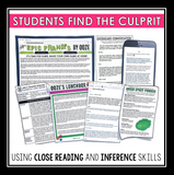 CLOSE READING INFERENCE MYSTERY: WHO SLIMED THE HOT TUB?