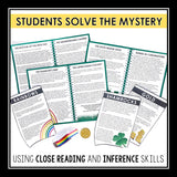 ST. PATRICK'S DAY CLOSE READING INFERENCE MYSTERY: LEPRECHAUN'S GOLD
