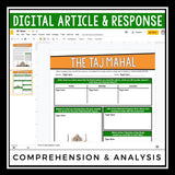 DIGITAL NONFICTION ARTICLE AND ACTIVITIES INFORMATIONAL TEXT: THE TAJ MAHAL