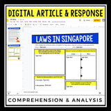 DIGITAL NONFICTION ARTICLE AND ACTIVITIES INFORMATIONAL TEXT: LAWS OF SINGAPORE