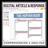 DIGITAL NONFICTION ARTICLE & ACTIVITIES INFORMATIONAL TEXT: THE HUMAN BODY