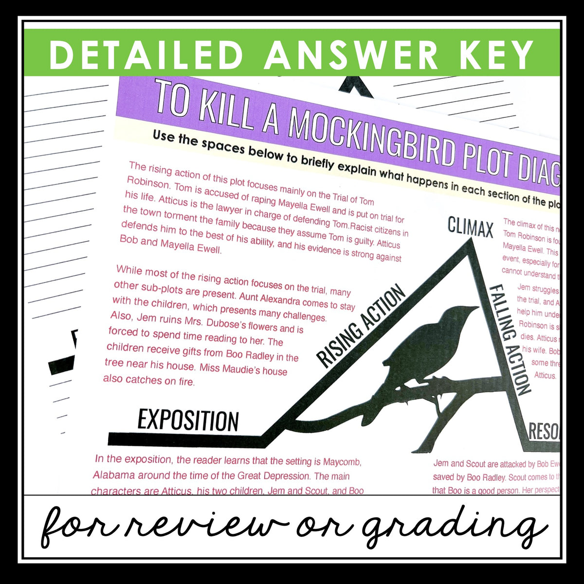 To Kill a Mockingbird Plot Diagram Assignment Analyzing Plot Structu
