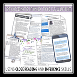 Close Reading Mystery Text Evidence Inference Activity - Ruined Wedding Dress