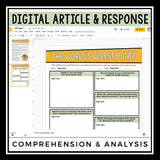 Nonfiction Reading Comprehension Digital Article & Activities - King Tut's Honey