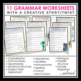 GRAMMAR WORKSHEETS: PUNCTUATION, SPELLING, CAPITALIZATION & MORE