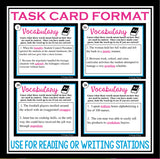 VOCABULARY PRACTICE (TEST PREP): BELL RINGERS & TASK CARDS