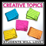 DISCUSSION PROMPT OR WRITING PROMPT CARDS