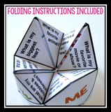 BACK TO SCHOOL ACTIVITY: GET TO KNOW ME FORTUNE TELLER