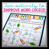 SYNONYM WORD CHOICE ACTIVITY PUZZLE