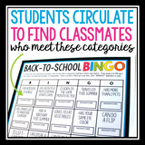 BACK TO SCHOOL ACTIVITY: BINGO