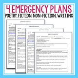 SUBSTITUTE ENGLISH TEACHER PLANS & BINDER
