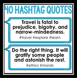 MARK TWAIN POSTERS AND ACTIVITY: HASHTAG QUOTES