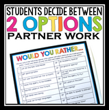 BACK TO SCHOOL DIGITAL ACTIVITY: WOULD YOU RATHER (USE WITH GOOGLE DRIVE)