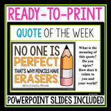 QUOTE OF THE WEEK POSTERS & ACTIVITY