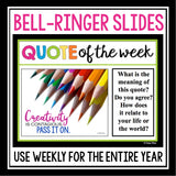 QUOTE OF THE WEEK POSTERS & ACTIVITIES