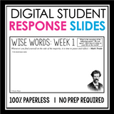 DIGITAL QUOTE JOURNAL RESPONSE: WISE WORDS