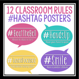 CLASS RULES POSTERS - HASHTAGS