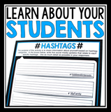 BACK TO SCHOOL DIGITAL ACTIVITY: HASHTAGS (GOOGLE DRIVE)