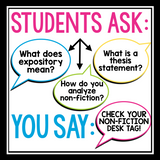 NON FICTION DESK TAGS