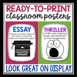 GENRES POSTERS: BACK TO SCHOOL CLASS SET UP