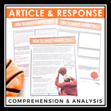 NONFICTION ARTICLE AND ACTIVITIES INFORMATIONAL TEXT: BASKETBALL