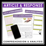 NONFICTION ARTICLE & ACTIVITIES INFORMATIONAL TEXT: COMMUNICATION
