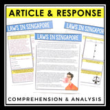 NONFICTION ARTICLE AND ACTIVITIES INFORMATIONAL TEXT: LAWS OF SINGAPORE