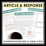 NONFICTION ARTICLE & ACTIVITIES INFORMATIONAL TEXT: WAKE UP + SMELL THE CAFFEINE