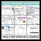 A Wrinkle in Time Unit Plan - Novel Study Reading Unit - Digital Print Bundle