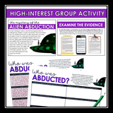 Close Reading Mystery Text Evidence Inference Activity - Alien Abduction Mystery