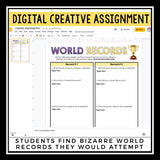 DIGITAL NONFICTION ARTICLE & ACTIVITIES INFORMATIONAL TEXT: WORLD RECORDS