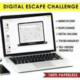 COMMA SPLICES GRAMMAR ACTIVITY DIGITAL GOOGLE ESCAPE CHALLENGE