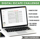 Compound Sentence Type Grammar Digital Escape Room Activity, Slides, and Quiz