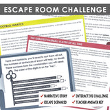 FACT VS OPINION ACTIVITY INTERACTIVE READING CHALLENGE ESCAPE