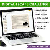 Foreshadowing Literary Device Slides and Digital Escape Room Reading Activity