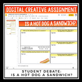 DIGITAL NONFICTION ARTICLE & ACTIVITIES INFORMATIONAL TEXT: HOT DOG COMPETITIONS