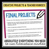 Literature Circles - Book Club Forms, Roles Assignments, and Reading Activities