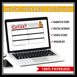 Close Reading Digital Mystery Inference Activity - Who Stole the Guitar?
